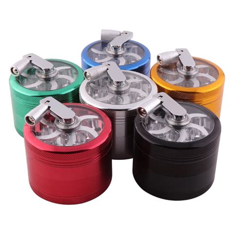 hand crank tobacco mill grinder metal crusher 4parts pipe aliexpress