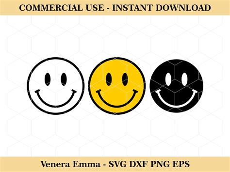 Smiley Face Svg Smiley Svg Happy Face Svg Yellow Smiley Etsy Images