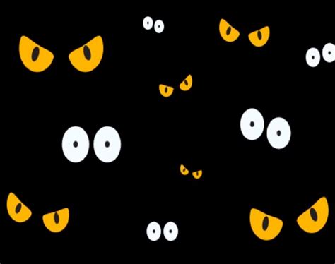 Royalty Vector Stock Cartoon Set Of Spooky Eyes In The Dark Vector