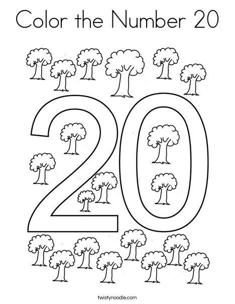 Number Coloring Pages 11 20 Lois Murphys Coloring Pages