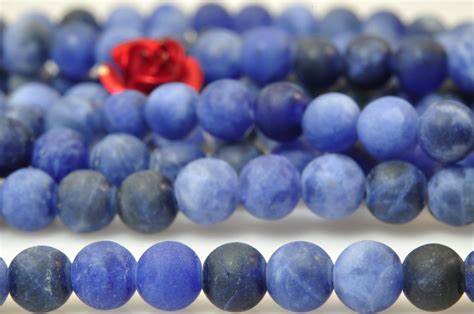 92 Pcs Of Blue Vein Stone Matte Round In 4mm Etsy