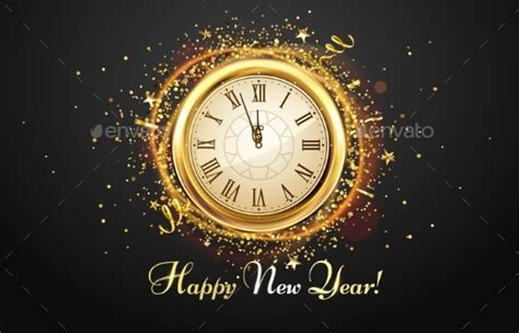 New Year Countdown Watch Vectors Graphicriver