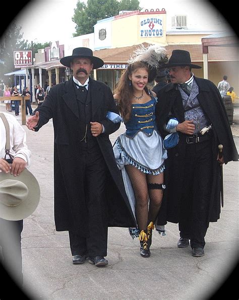 Wyatt Earp Doc Holiday Escort Woman With Ok Corral In Background 2004