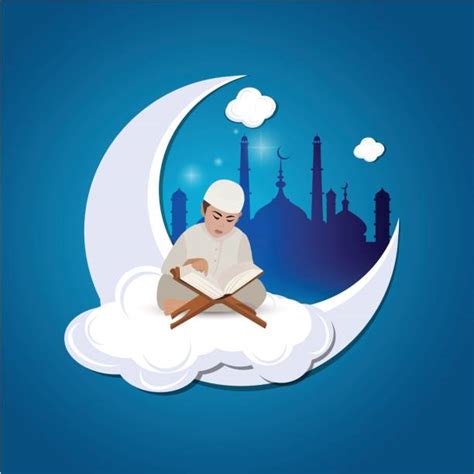 Muslim Boy Reading Quran Clip Art Vector Images And Illustrations Istock