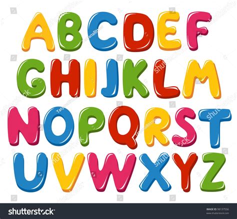 Alphabet Letters Stock Vector Royalty Free 98137556 Shutterstock