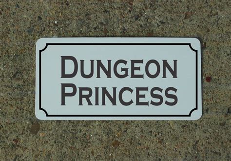 Dungeon Princess Metal Sign Bdsm Sandm Decor Bedroom Bathroom Bondage