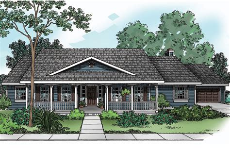 Country Living With Great Porches - 72727DA ... House plans wrap around porches one story via.