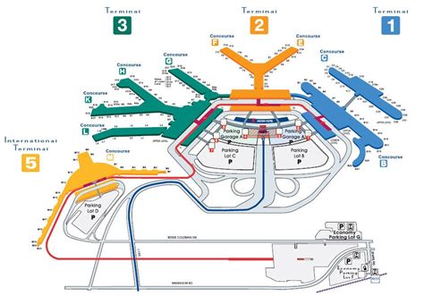 Chicago Ohare International Airport Airport Map Ohare Airport