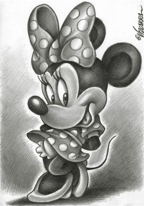 Minnie Mouse By Joan Vizcarra Original Drawing Wb Art Drawings