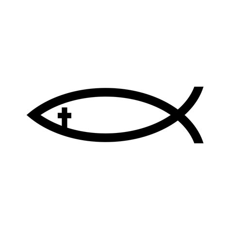 Christian Jesus Fish Cross Sticker Decal Die Cut - Self Adhesive Vinyl
