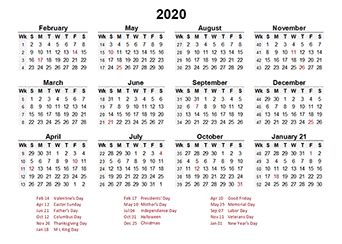 This website shows every (annual) calendar including 2021, 2022 and 2023. Printable 2020 Accounting Calendar Templates - Calendarlabs