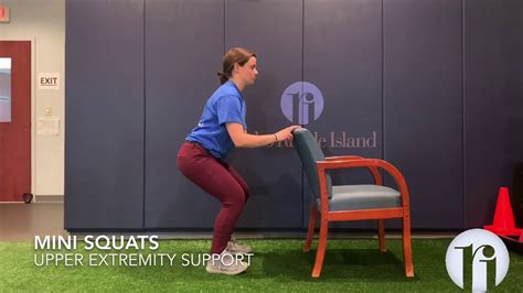 Mini Squats With Upper Extremity Support Youtube