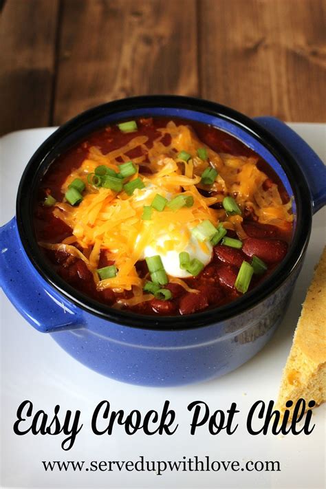 Here are some we thought of a great slow cooker recipes stash and a crockpot can make dinner incredibly easy, healthy, and delicious. Served Up With Love: Easy Crock Pot Chili