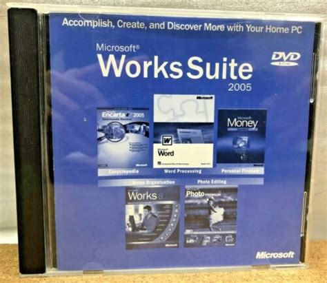 Microsoft Works Suite 2005 Like New Cond Mint Disc With Manual Key Code