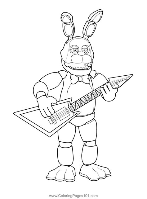 Bonnie The Rabbit FNAF Fnaf Coloring Pages Coloring Pages Fnaf Drawings