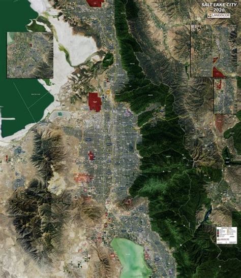 Salt Lake City Aerial Wall Mural Landiscor Real Estate Mapping