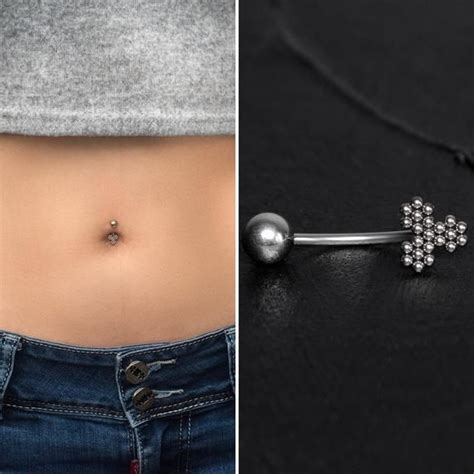 Titanium Belly Button Ring Implant Grade Navel Ring Belly Etsy