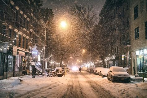 New York City At Night Snow Mildlyinteresting