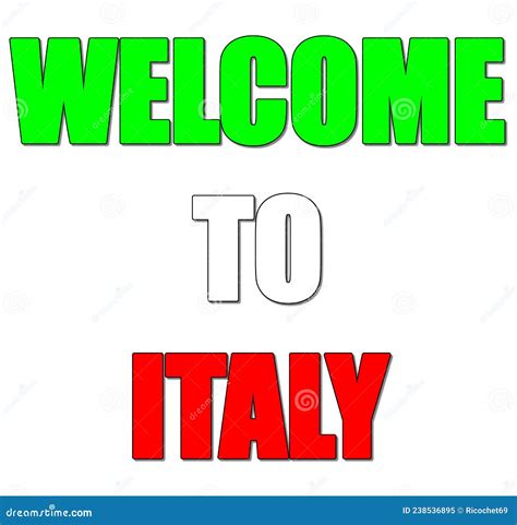 Welcome To Italy Symbol Stock Illustration Illustration Of Trip