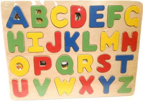 Wooden Alphabet Letters Puzzle Set 26pcs Ebay