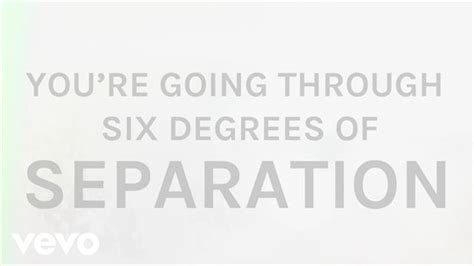 The Script Six Degrees Of Separation Lyric Video Youtube
