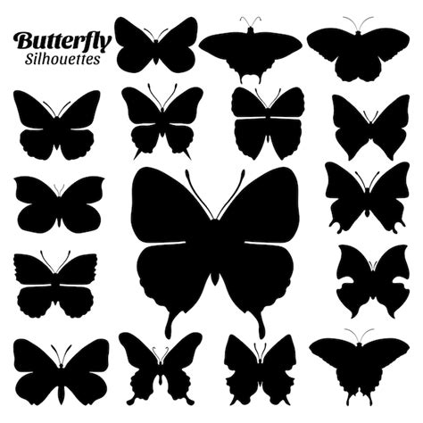 Premium Vector Butterfly Silhouette Vector Illustration Set