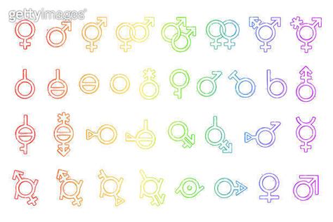 Gender Symbols Collections Signs Of Sexual Orientation Vector 이미지