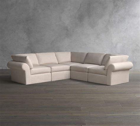 Fits pottery barn pb comfort roll arm sofa (not grand sofa). Pottery Barn PB Air Slipcovered 5-Piece L-Shaped Sectional ...