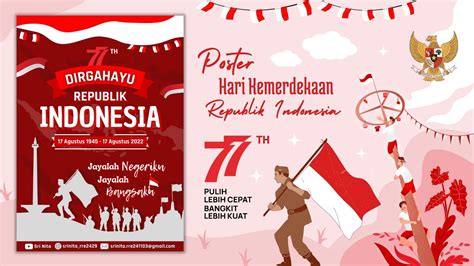 Cara Membuat Poster Hari Kemerdekaan Indonesia Di Canva Hut Ri Ke 77