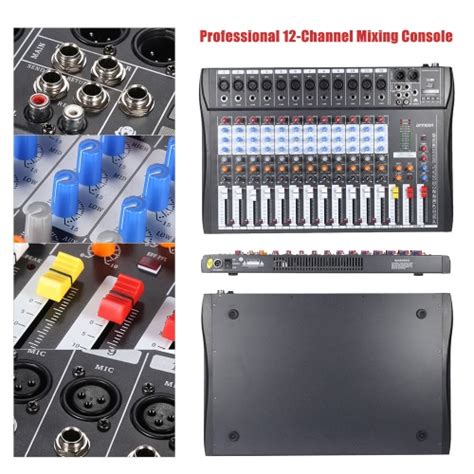 Ammoon 120s Usb 12 Channels Mic Line Audio Mixer Mixing Console