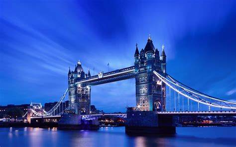 Tower Bridge At Night Uk Desktop Wallpaper Hd 1920x1200