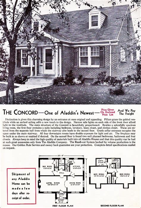 The Concord Kit House Floor Plan Made By The Aladdin Company In Bay