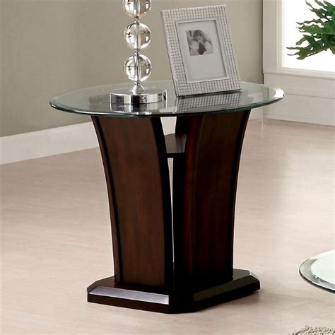 Shop table tops and a variety of home decor products online at lowes.com. Furniture of America Lantler Round Glass Top End Table in ...