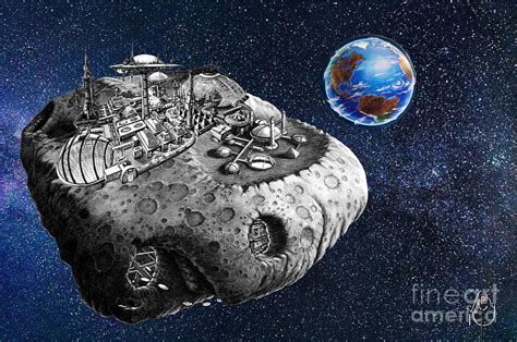Asteroid Colony Drawing Mixed Media By Murphy Art Elliott Pixels