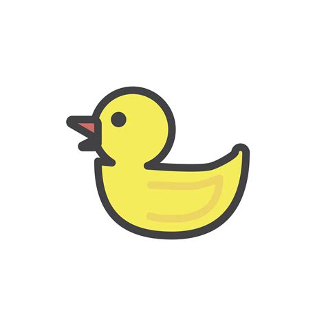 Illustration Of Yellow Rubber Duck Icon Download Free Vectors