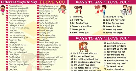 150 Cute Ways To Say I Love You In English • 7esl Learn English
