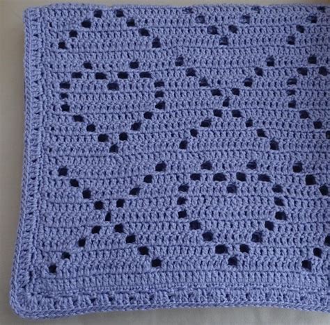 Hearts And Kisses Baby Blanket Crochet Pattern By Agrarian Artisan