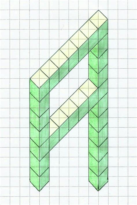 Buchstabe A Graph Paper Drawings Paper Drawing Geometric Pattern