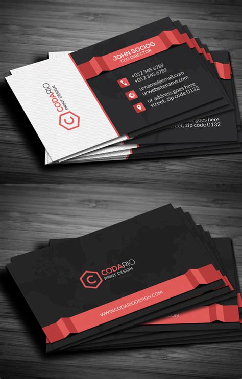 Modern business card template psd. Modern Business Cards Design: 26 Creative Examples ...