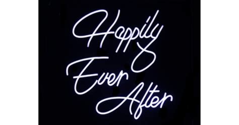 Happily Ever After Neon Sign White Olympic Party Hire
