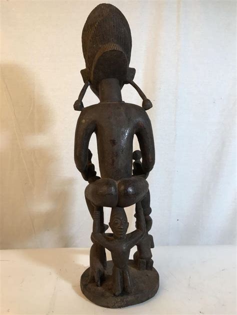 Sold Price African Art Yoruba Tribe Wood Maternity Sculpture August