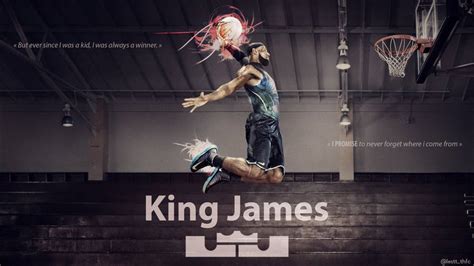 Download Lebron James Nba Basketball Slam Dunk Wallpaper