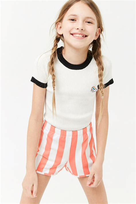 Girls Striped Shorts Kids Cute Outfits With Shorts Kids Outfits