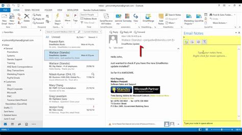 Getting Started With Email Notes For Outlook Youtube