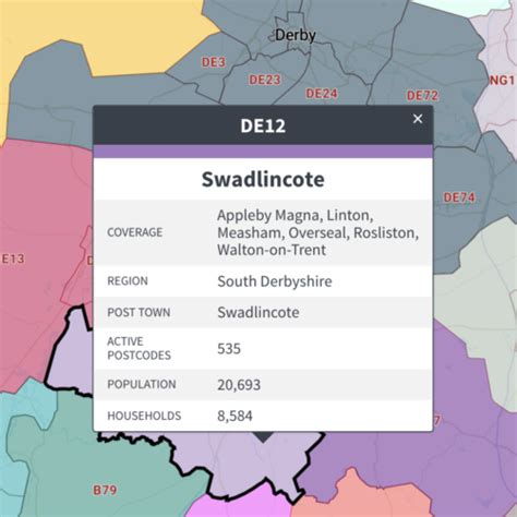 Live Example Of Postcode District Polygons Map Connected To A Spreadsheet Maproom