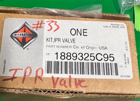 Genuine International Navistar Valve Kit Ipr Valve 1889325c95 Ebay