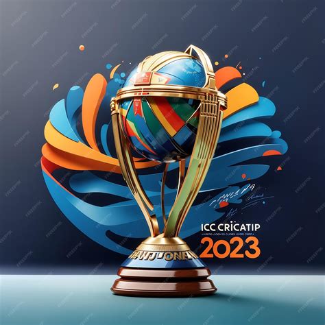 Premium Photo Icc Cricket World Cup 2023 Text With Background Design