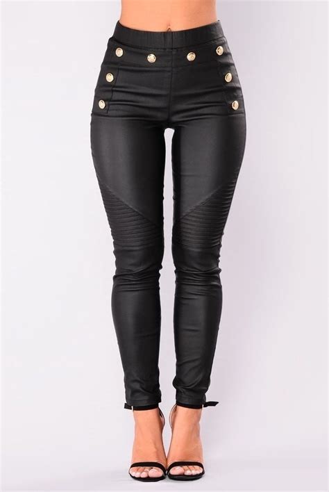 women high waist skinny pants pu leather leggings joggings trousers clubwear
