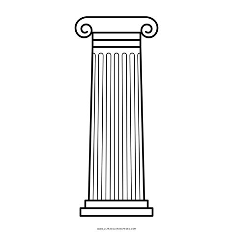 Greek Column Coloring Page Coluna Grega Desenho Para Imprimir Hd Png
