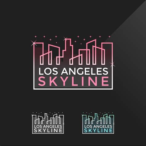 Los Angeles Skyline Logo Premium Vektor